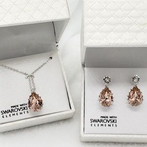 CBC Swarovski Elements Necklace Earring Set NEW